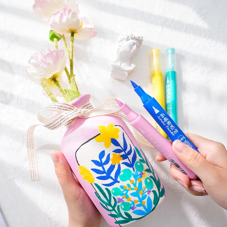 【莫兰迪】丙烯软绘笔马克笔绘画DIY涂鸦彩绘秀丽笔小学生美术画笔