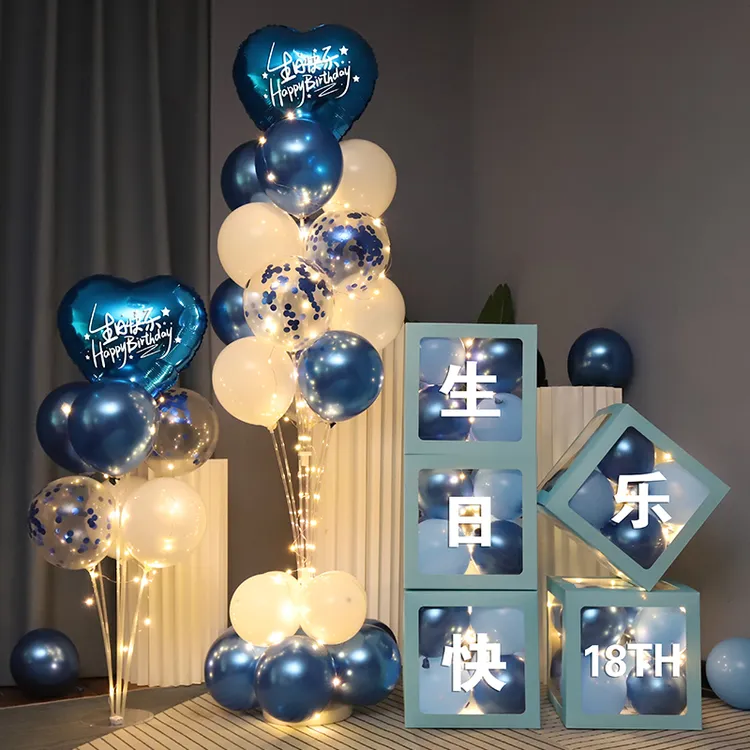 生日装饰派对趴体场景布置快乐气球惊喜男生女孩男孩儿童背景墙品