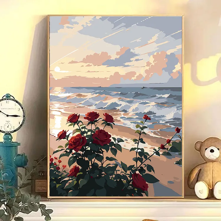 DIY数字油画零基础客厅装饰画七夕礼品解压简约专业填色观察画家