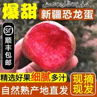 新疆正宗玫瑰恐龙蛋产地新鲜采摘酸甜多汁大果精选红心李子3斤