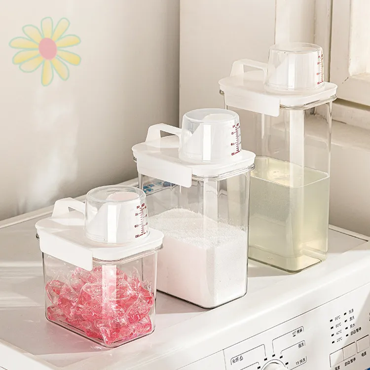 洗衣粉收纳盒子储存盒肥皂罐装塑料桶的液容器专用的的家用大容量