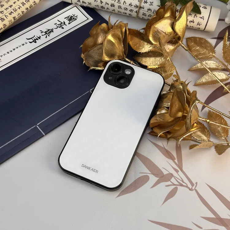 「素瓷凝雪」新中式适用于苹果华为国潮简约高级感玻璃手机壳