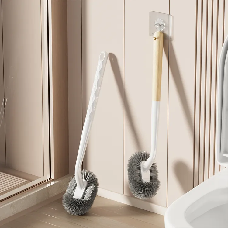 实木马桶刷长柄卫生间清洁蹲坑无死角软毛壁挂式厕所缝隙刷子家用