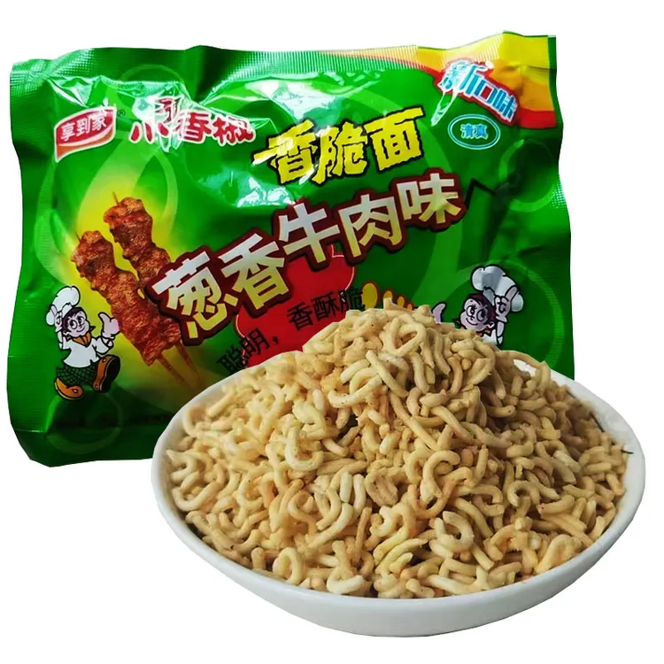 小香椒葱香牛肉味小脆面碎的干吃面干脆面方便面80后儿时怀旧零食