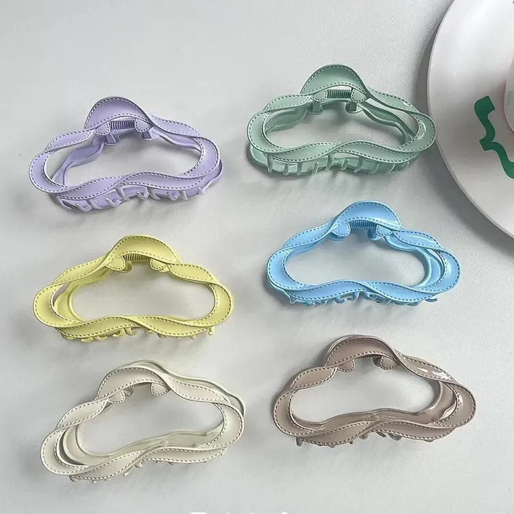 多巴胺ins云朵抓夹~气质糖果色百搭简约设计感小众大号金属鲨鱼夹