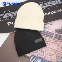 FILA斐乐潮牌情侣款新款帽子秋季新款舒适保暖户外运动针织圆帽