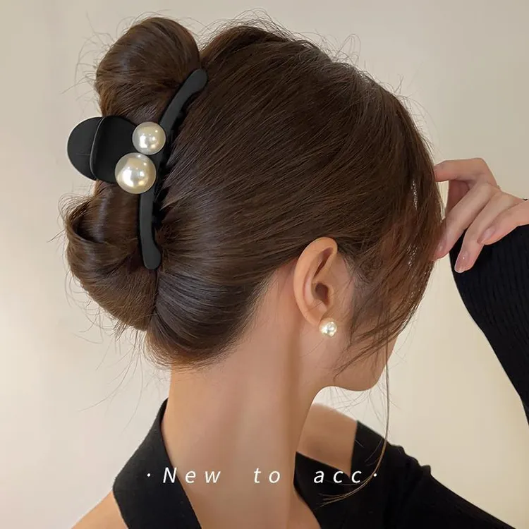 抓夹夹子头饰发夹女2023新款后脑勺发量少鲨鱼夹高级感发卡新款