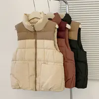 胖mm大码秋冬新款棉服马甲女韩版宽松时尚百搭坎肩马夹棉衣潮8810