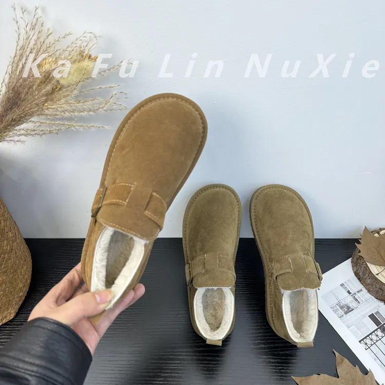 【卡芙琳shoes】勃肯鞋女加绒保暖雪地靴棉鞋2025年冬季新款棉鞋女