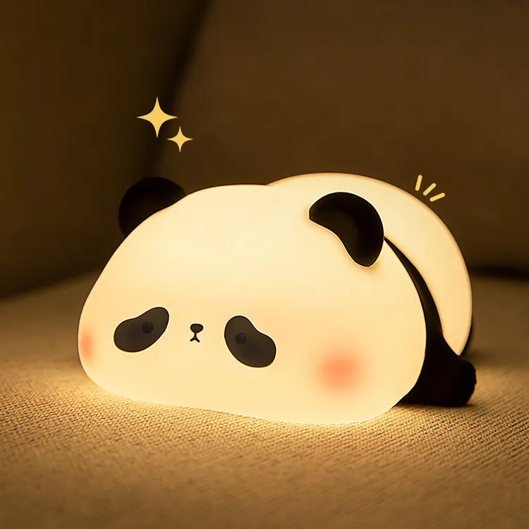 熊猫胖达拍拍小夜灯智能语音声控创意卧室床头灯睡眠护眼喂奶婴儿