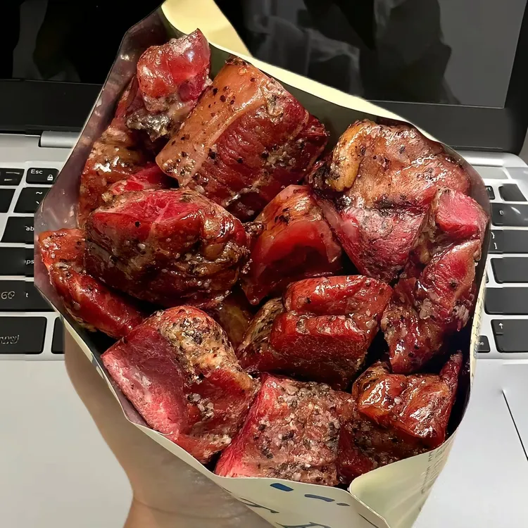 【原切美式牛肉】配料干净黑椒美式烤牛肉粒健身香辣鲜嫩有嚼劲零食