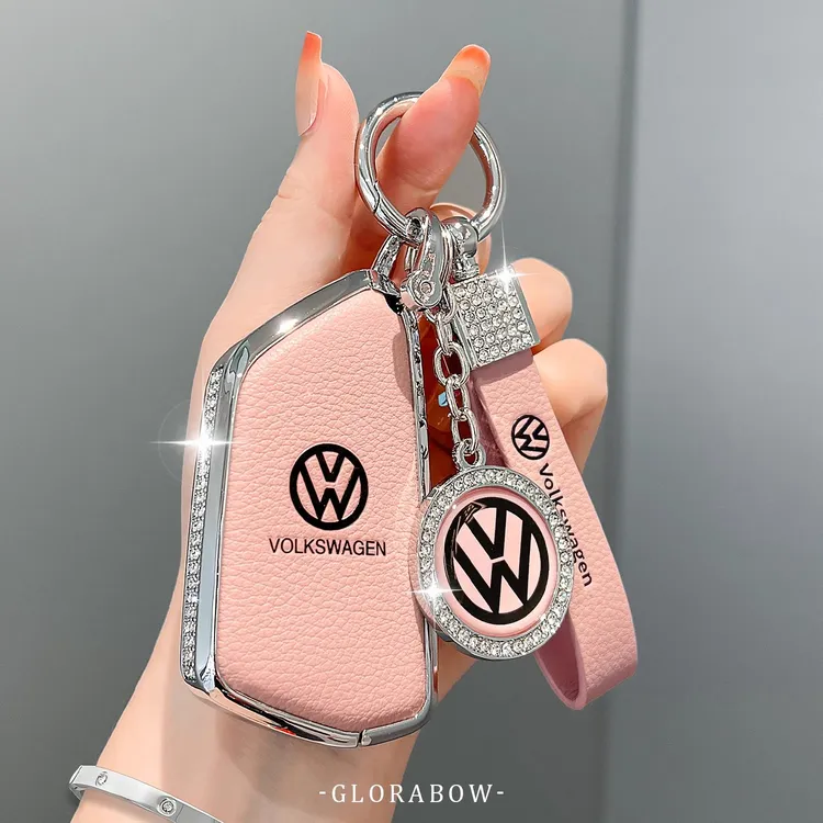大众钥匙套专用id4揽镜id3高尔夫8帕萨特迈腾途观L途越途昂真皮扣
