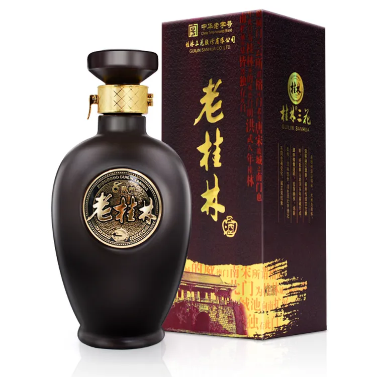桂林三花酒老桂林八年陈酿纯粮酿造微醺白酒老字号45度500ml