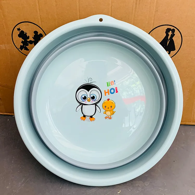 可折叠盆加厚耐用洗脸盆家用大号学生宿舍洗衣服盆子旅游便携式盆