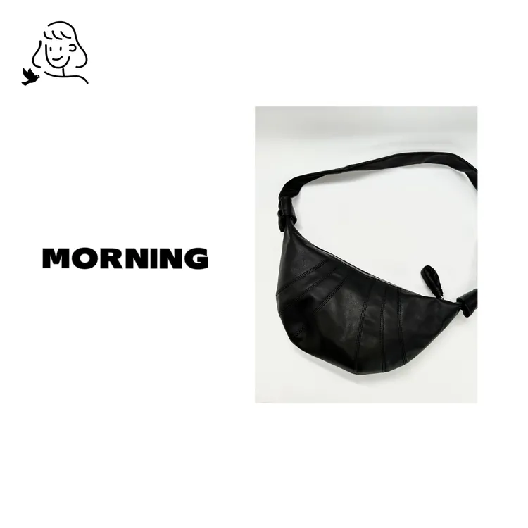 早安日记morning小众时尚女士气质简约斜挎牛角包 5294