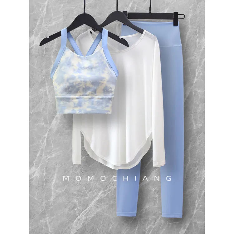 瑜珈服推荐专业健身跑步运动套装速干时尚高端宽松透气户外晨跑服