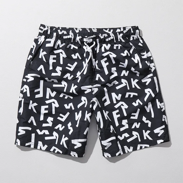 潮流印花休闲短裤男宽松透气大码五分裤夏季百搭运动时尚休闲中裤