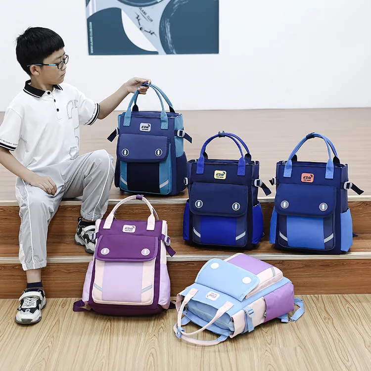 韩版补习包多功能补课包小学生补习袋儿童女孩书包双肩包美术袋  