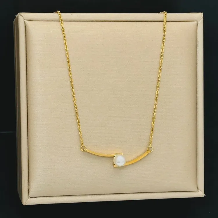 钛钢项链 时尚气质交叉锁骨链小众设计感趣味筷子项链简约轻奢