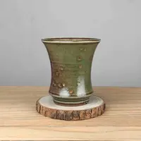 景德镇收腰小老桩盆粗陶铁质泥复古简约小法师小桩子多肉植物花盆