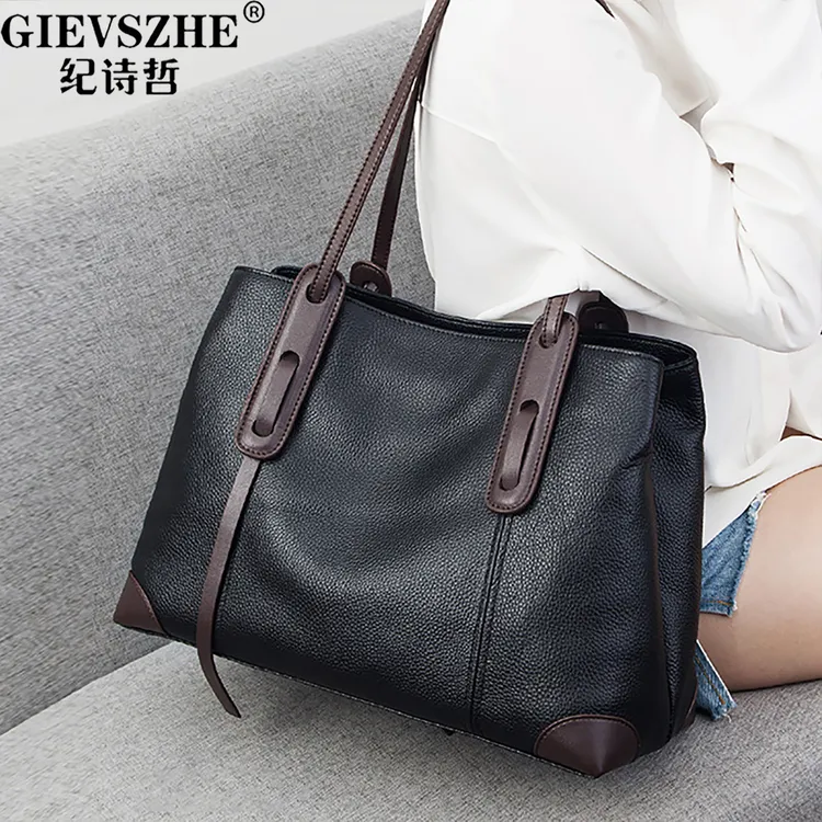 纪诗哲大号通勤托特包时尚百搭气质女包超大容量大气手提包单肩包