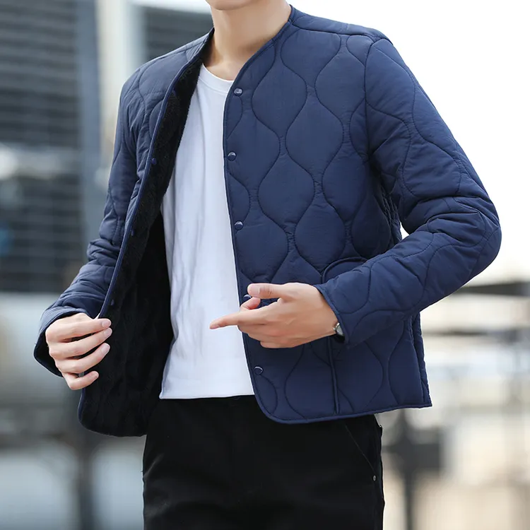 男士内胆棉衣冬季加厚中老年爸爸保暖内穿一体绒棉服贴身小棉袄