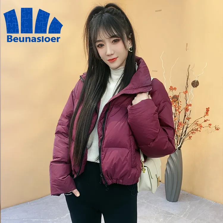 蕉下森林 短款2023年新款冬季小个子立领韩版羽绒面包服加厚外套