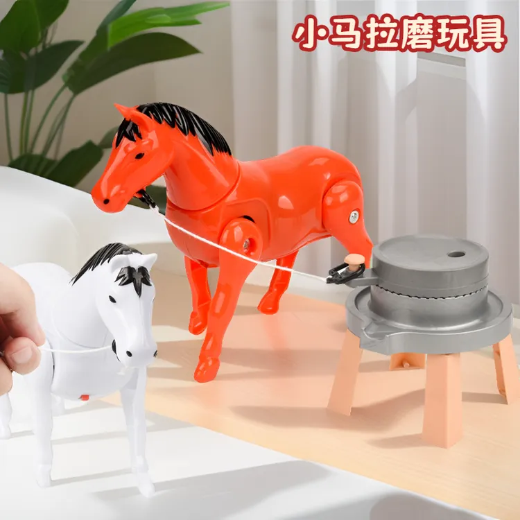 小马拉磨玩具小驴车电动儿童玩具哄娃神器婴儿练习抬头追视训练
