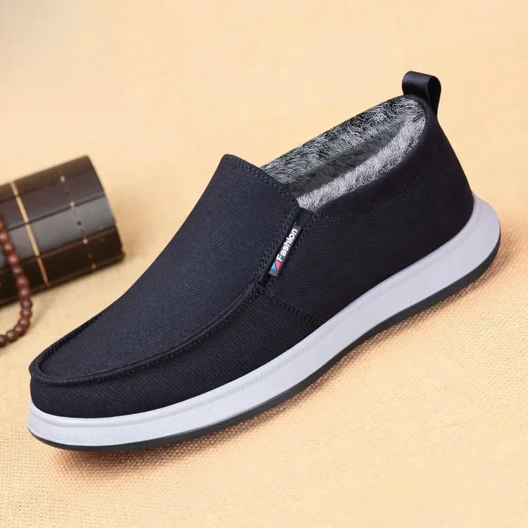 2024新款冬季高端棉鞋加绒男鞋老北京布鞋男款加绒低帮老北京棉鞋