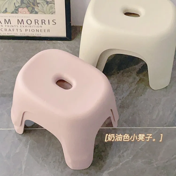 【加厚款】塑料小凳子家用板凳客厅方凳可叠放茶几矮凳浴室防滑儿童