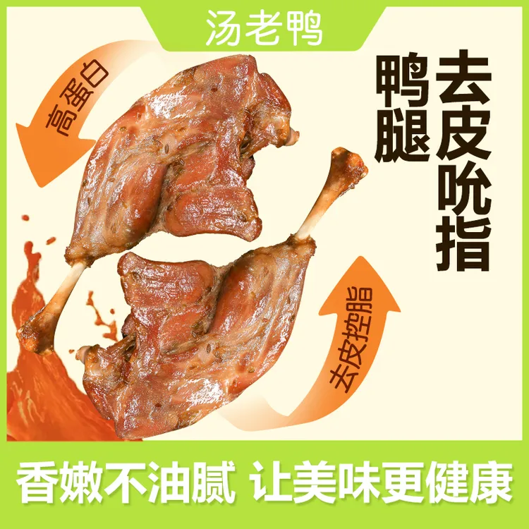汤老鸭去皮卤味鸭腿鸡爪熟食开袋零食营养鲜嫩佤味熟食卤味大鸭腿