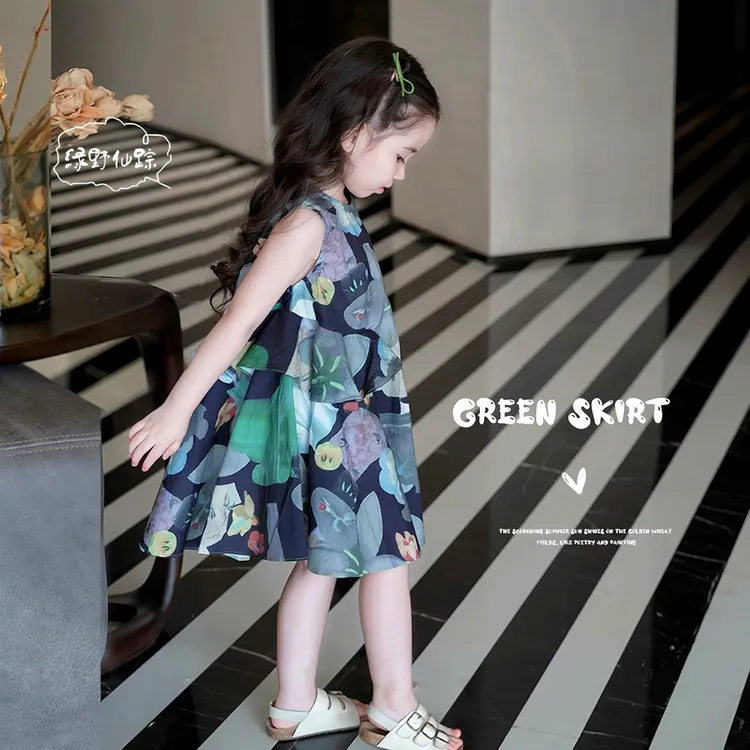 AnnieGirl公主裙夏季纯棉夏装儿童连衣裙2024新款女童女宝宝裙子