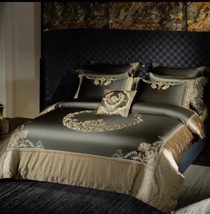 BOYUE博越/高档结婚床单别墅绣花床上用品四件套床盖十件套被套