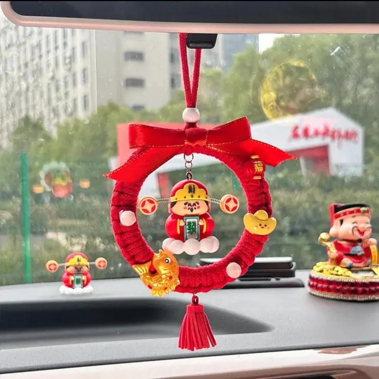 新款汽车手工车载DIY制作财神爷挂件材料包送男友闺蜜礼物