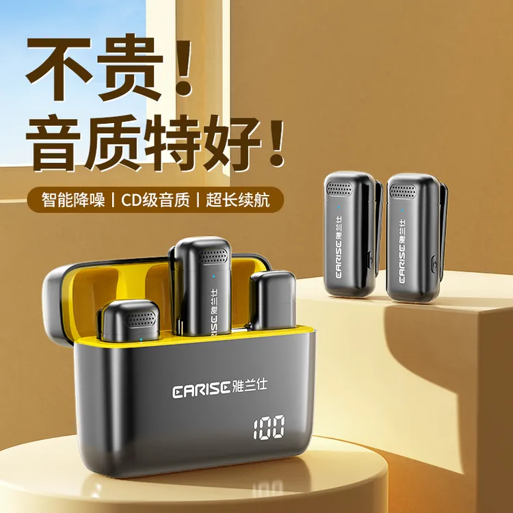 【顺丰次日达】无线领夹麦克风专业降噪直播超清收音录音麦超长续航