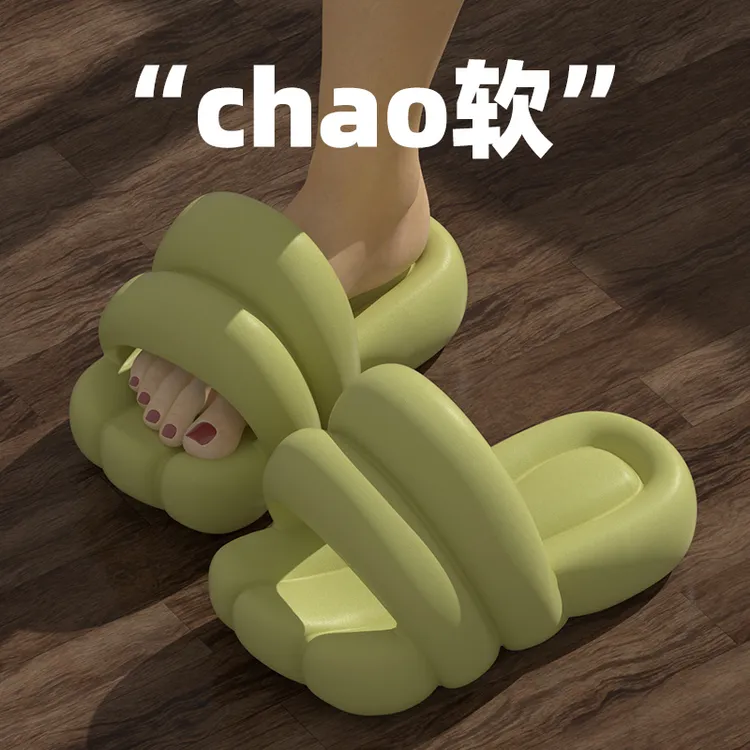 大脚脚高档夏天凉鞋夏季室内居家用情侣拖鞋女款外穿软底防滑厚底