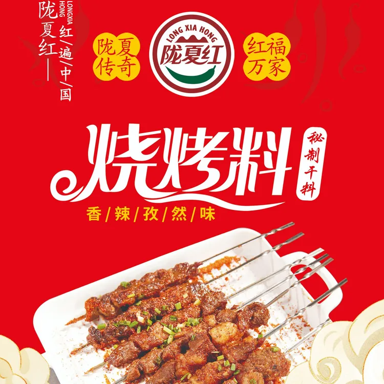 陇夏红烧烤料孜然粉调味料烤肉香辣调料撒料260g秘制烧烤店同款