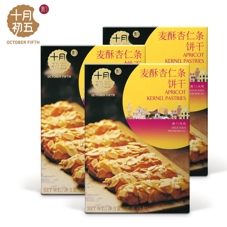 十月初五麦酥杏仁条200g酥脆奶香下午茶传统小零食饼干层层酥塔