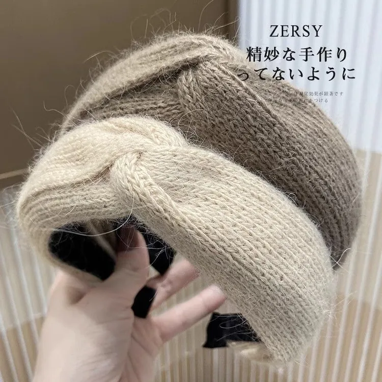 发箍女百搭韩国气质网红毛线宽边压发夹外出发带秋冬头箍发卡头饰