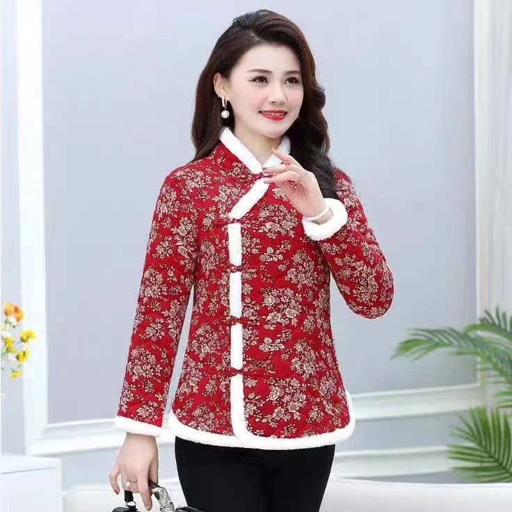 【新年必备】大花棉袄棉服冬季女加厚碎花中国复古东北棉衣外套新款