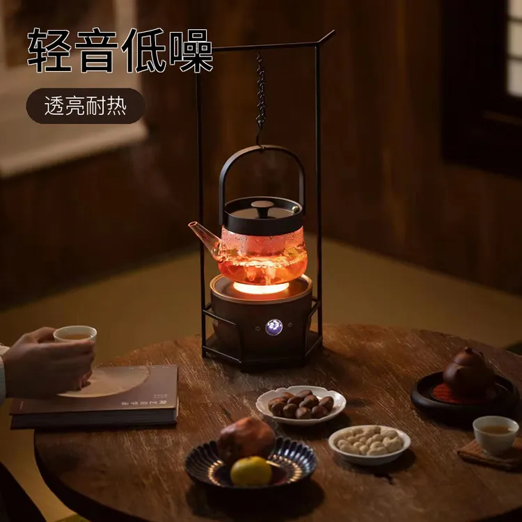 宋问电陶炉煮茶器玻璃烧水壶白茶煮茶壶自在小型电热茶炉耐热围炉