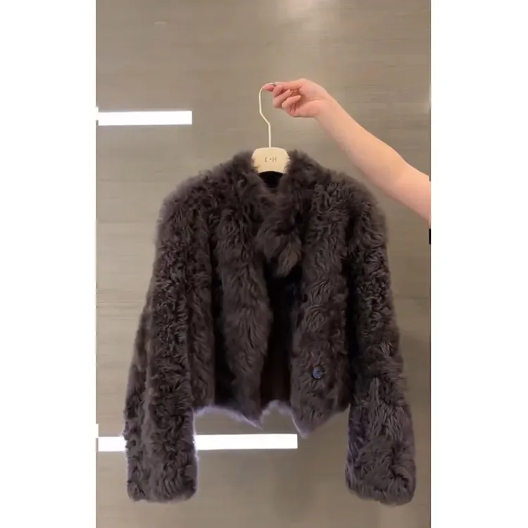 2025新款时髦气质超好看毛毛外套女秋季韩系穿搭小个子chic上衣