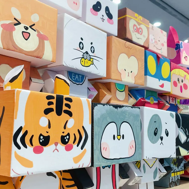 盒作方纸模10套 美术用品 创意手工DIY涂鸦 材料批发
