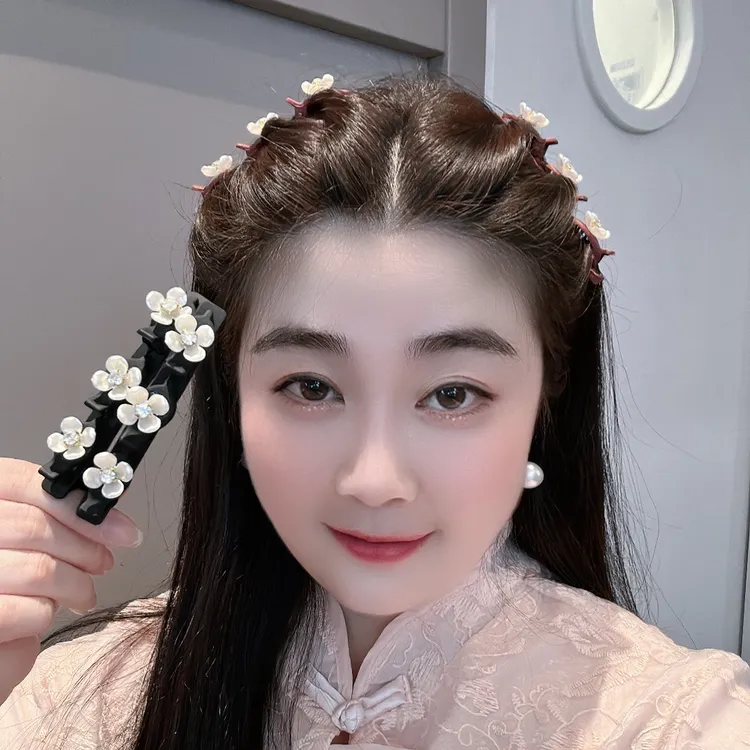 网红气质时尚小抓夹发卡发饰花朵侧边夹头饰鸭嘴夹发夹刘海侧边夹