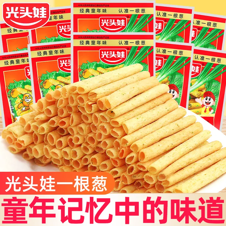光头娃一根葱大包装葱香味薯条8090后儿时怀旧办公室解馋小零食品