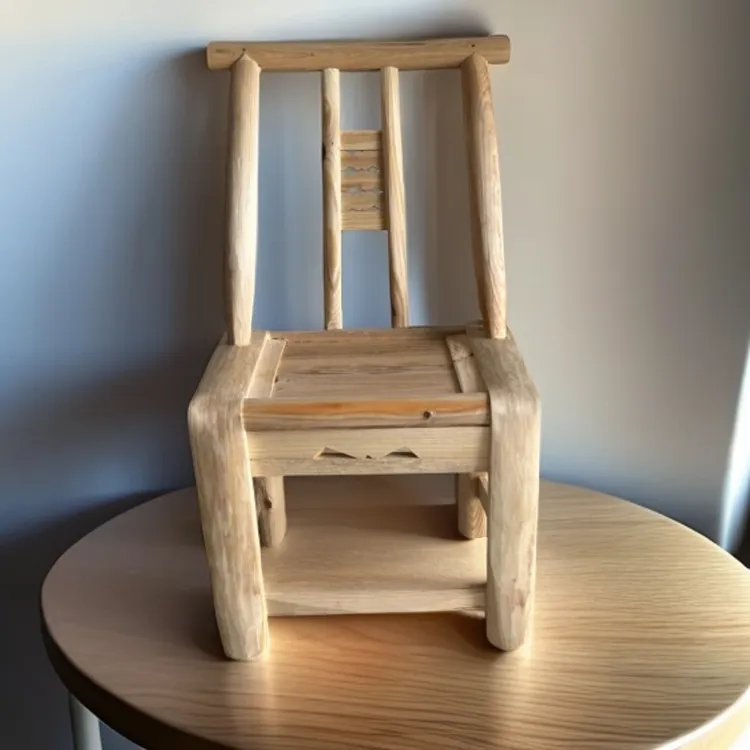 松木实木白胚靠背椅手工制作家用客厅餐椅新中式官帽椅