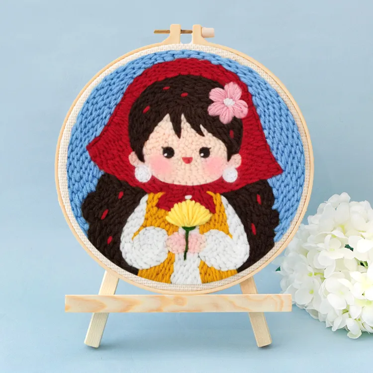 俄罗斯戳戳绣动漫可爱卡通diy手工绣材料包针戳戳乐毛线画装饰画