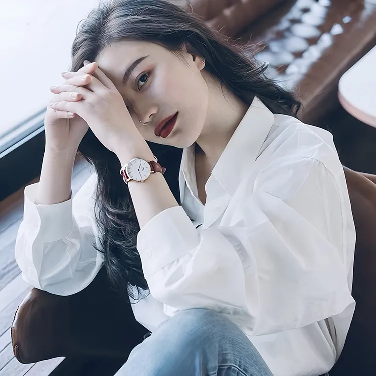 2025早秋气质高级感白色衬衫女款长袖轻奢衬衣宽松女人味时尚上衣