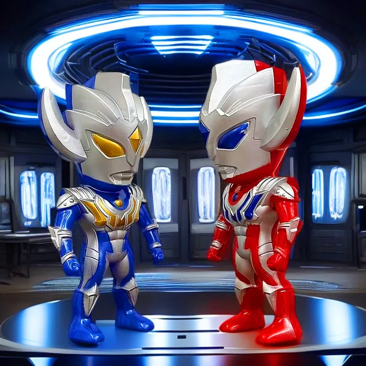 Q版小超人迪迦奥特曼赛罗捷德泽塔奥特公仔蛋糕装饰摆件男孩玩具