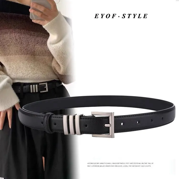 【一博同款】新款皮带女士牛皮韩版装饰男士皮带正品专卖真牛皮皮带